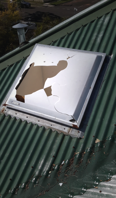 damaged skylight